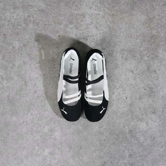 Puma Cewe Original Nyaman Dipakai Cocok Untuk Berpergian Sepatu Wanita Hitam Putih Casual