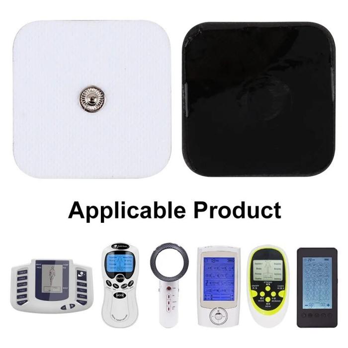 4pcs/Set Pad Tens Elektroda Pad Tens Kancing 5*5cm Pads Electrode Beurer Em Pad Elektroda Tens