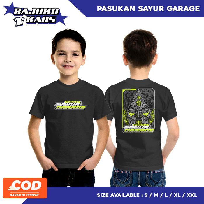 KAOS ANAK - PASUKAN SAYUR GARAGE - KAOS DISTRO - KAOS PREMIUM - SABLON DTF - COD