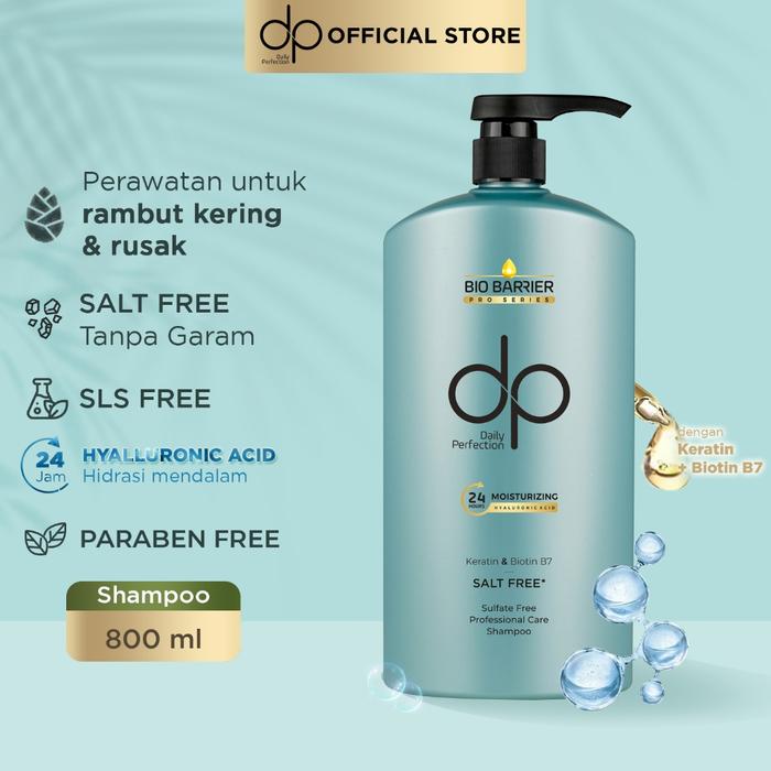 DP Daily Perfection BIO BARRIER Shampoo Moisturizing 800 ml - Salt Free Shampo SLS Free Hyalluronic 