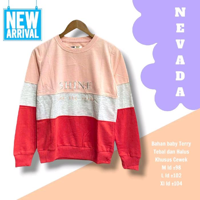 Sweater khusus cewek bahan baby tery tebal dan halus by Zelia dan Nevada Branded Wanita
