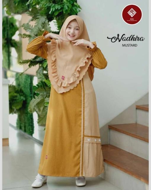 GAMIS ANAK PEREMPUAN MODEL KEKINIAN TERBARU NADIRA GAMIS ANV