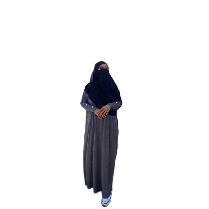 Izula Abaya Muslim Gamis elegan polos
