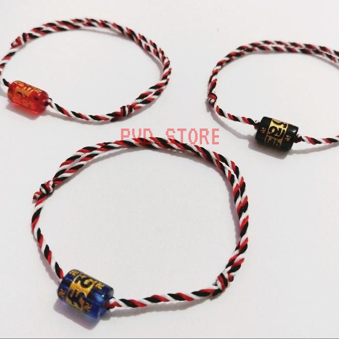 Gelang Tridatu Tabung Mantra Omkara Khas Bali / Bracelet Keberuntungan Simpel Cute Minimalis Pria Wa