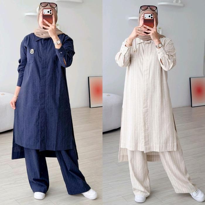 stelan tunik celana zalyka by gagil premium