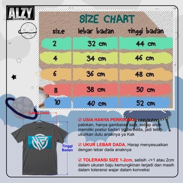 Baju Anak Lakilaki Size 2T 4T 6T 8T 10T Kaos n Combed 24s Us