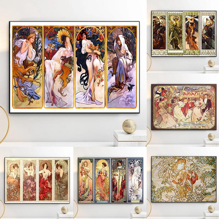 Classic Artist Alphonse Mucha Poster and Prints Wall Art Picture
