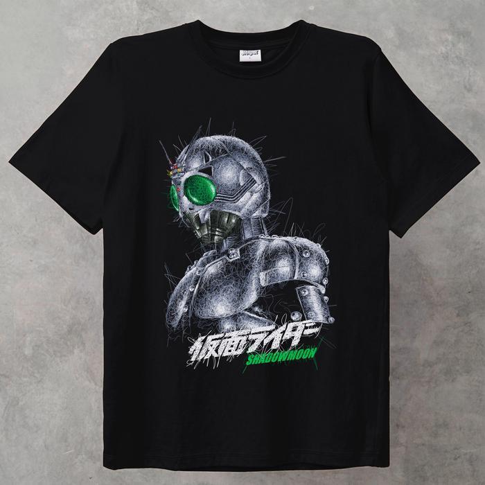 promo Mayosi T-shirt Kamen Rider Shadow Moon & Black Sun Scribble