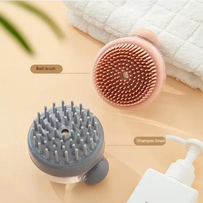Sisir Sikat Pijat Silikon / Sisir Keramas Anti Ketombe / Sikat Sisir Pembersih Kulit Kepala