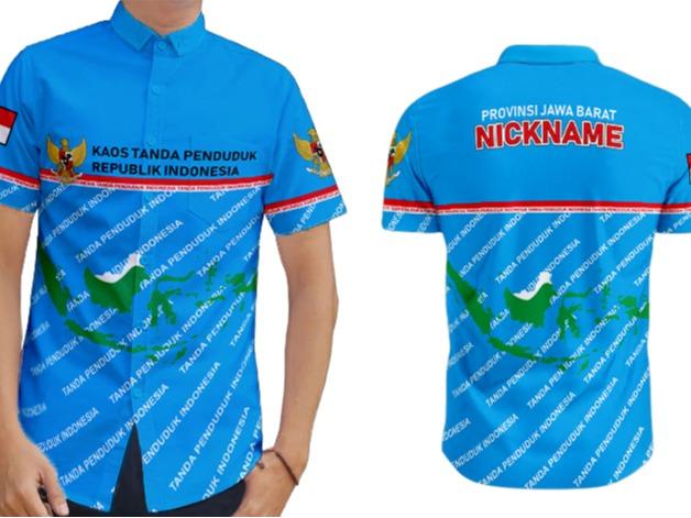 Kemeja Pria Wanita Fullprint KTP Terbaru dan Termurah (gambar bisa custom) Art 1