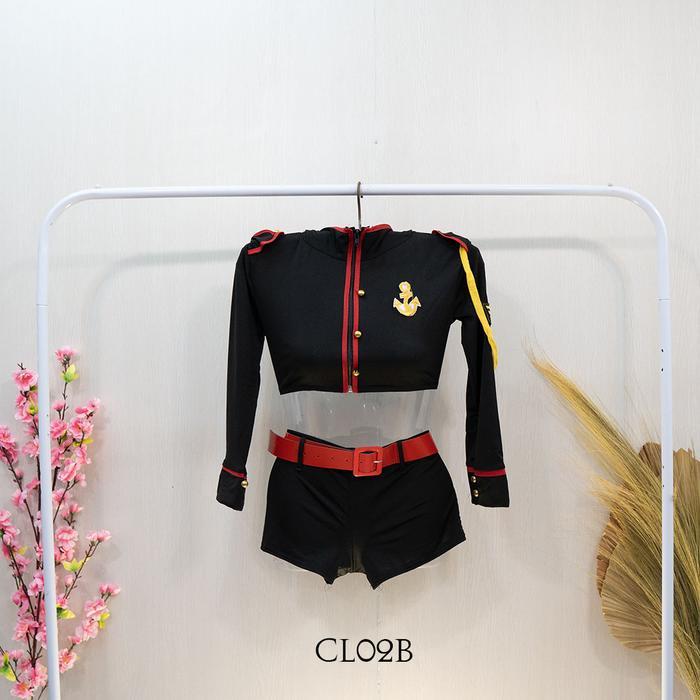 BERKUALITAS BAJU KOSTUM COSPLAY SEXY LINGERIE POLISI SAILOR SEKSI Wanita CL02B