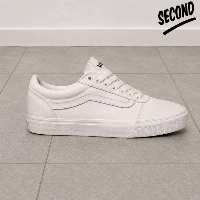 Sepatu Vans Second Original | White Leather Ortholite | 40,5 / 26 cm