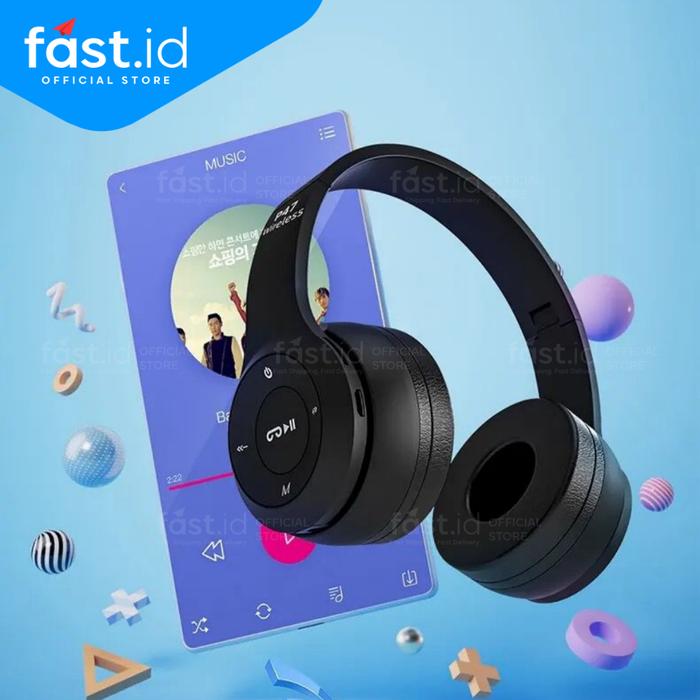 HEADSET HEADPHONE BLUETOOTH P47 WIRELESS HEADPHONE