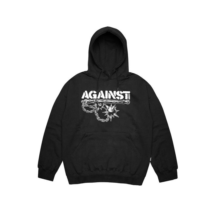 Sweater Hoodie Pria Hitam AgainstCorp - Ball And Chain