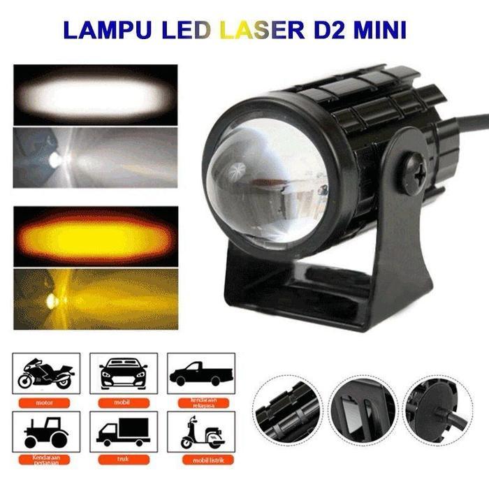 ayoto lampu tembak d2 kipas fan cooler lebih awet tahan lama laser 2 warna putih dan kuning f02 bi l