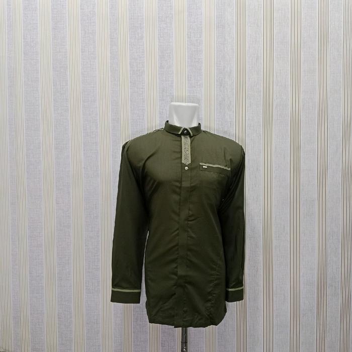 Baju Koko Alraz Premium Motif Siraj_Baju Raya Laki-Laki_Model Terbaru Simple Elegan
