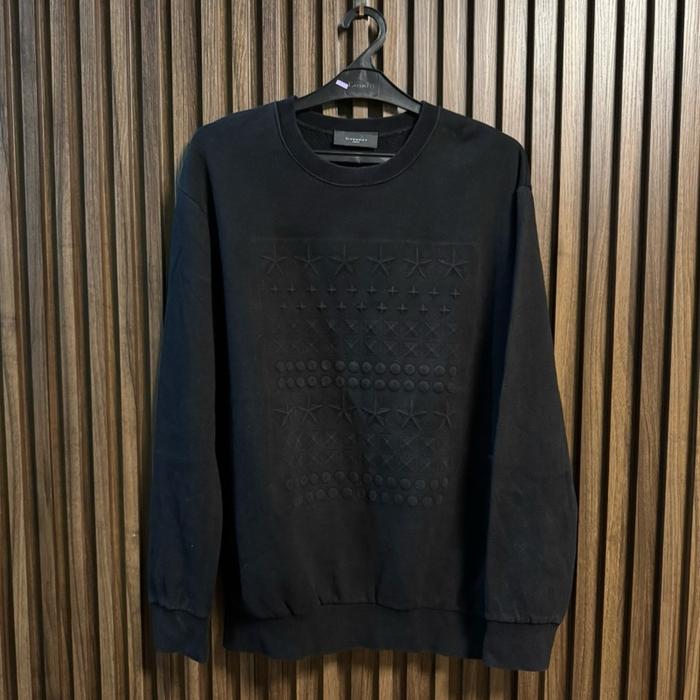 Sweater Pria Givenchy Hitam Diamond Pattern - Size L - 73 x 58