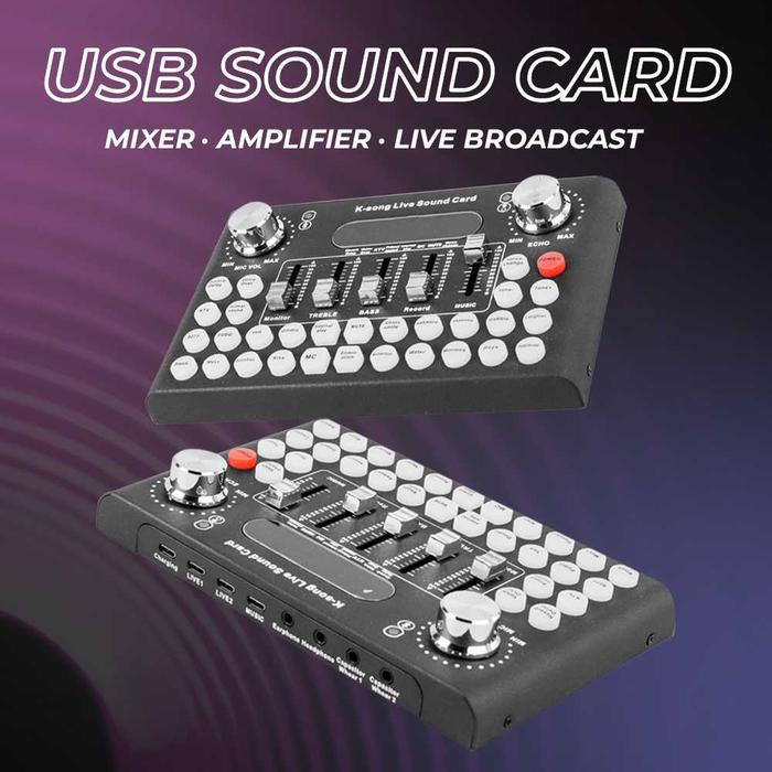 Woopower Mixer USB Sound Card Amplifier Bluetooth Live Broadcast - F8