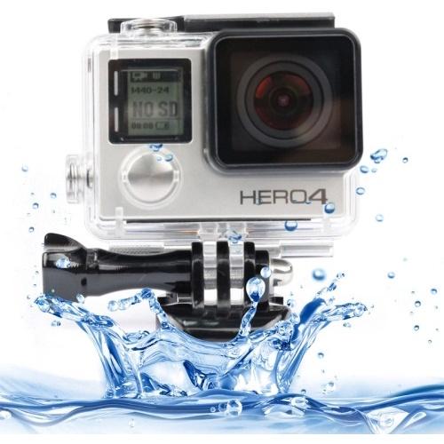 Casing anti air untuk action camera GoPro Dazzne Waterproof Flat Button Housing Case For GoPro Hero 