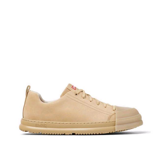CAMPER Sepatu Sneakers Pria Junction Runner Beige Original - Desain Trendy & Nyaman untuk Aktivitas 