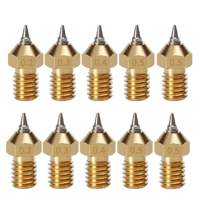 Mega 20Sets 10Sets M6 V5 V6 E3D Nozzle Removable Stainless Steel Tips