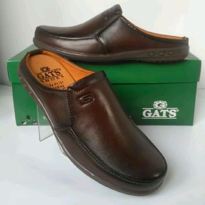 Sepatu Sandal Kulit GATS NB 0002 Original Sandal Bustong Pria - Coklat