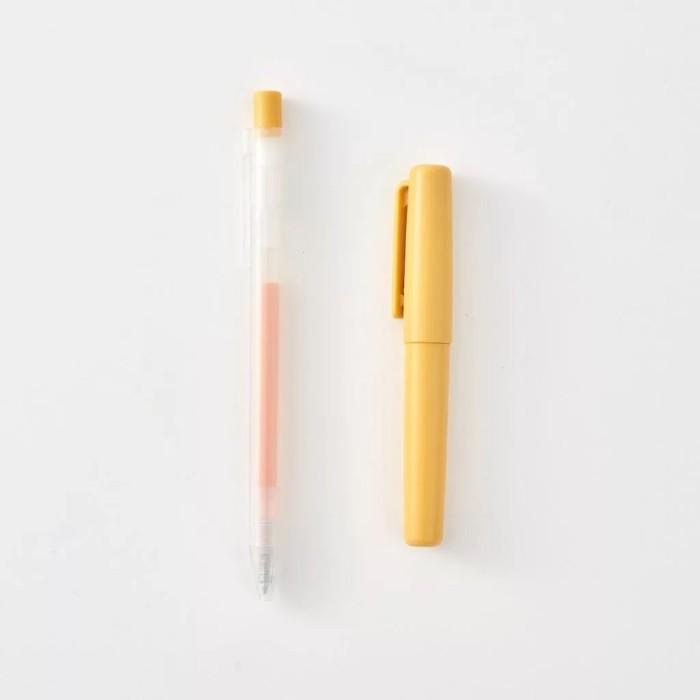 Muji Compact gel ink ballpoint / Pocket pen CAP type - Bolpen / Refill