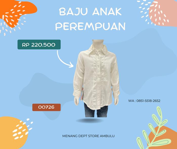 BAJU ANAK PEREMPUAN CARDINAL II 00726 Model Nyaman dan Stylish Lengan Lebar Potongan Longgar Kode Pr