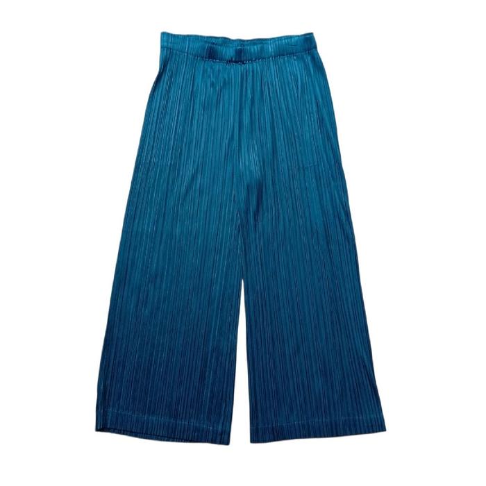 Issey Miyake pleated wide leg crop pants