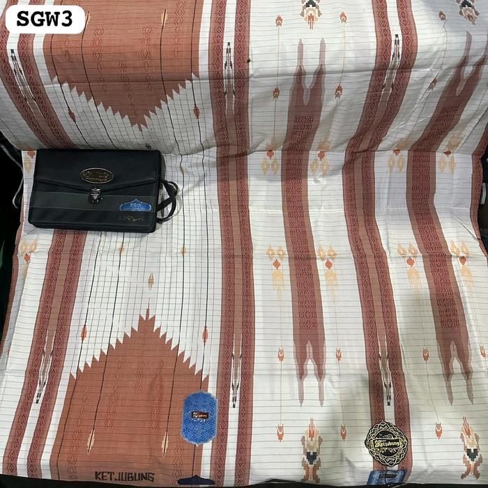 Sarung KETJUBUNG STYLE SGW SGD dan KETJUBUNG Platinum Gold Songket Motif Muslim Hitam