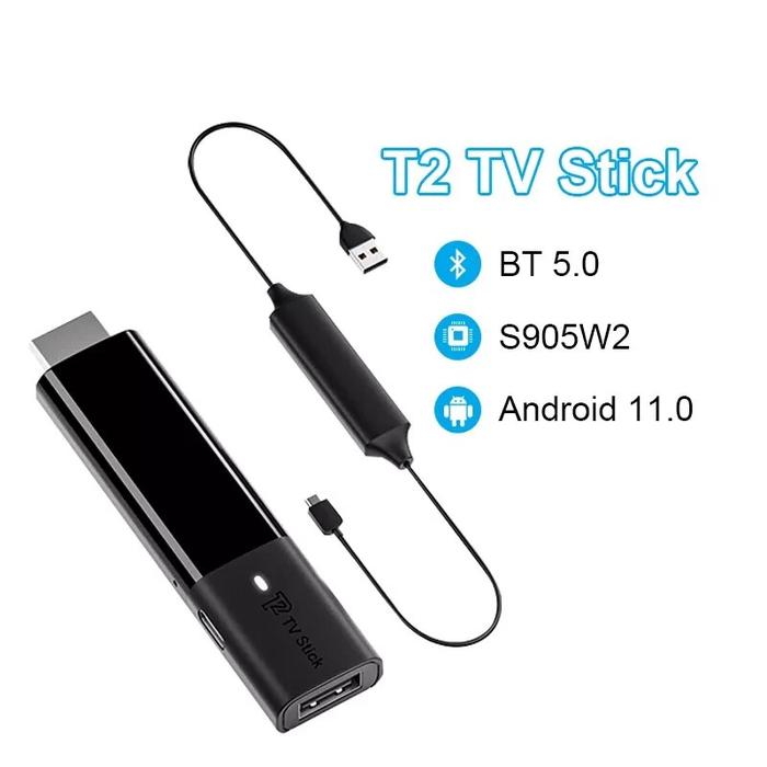 T2 Smart TV Stick 4K HD Bluetooth 5 Android 11 Android TV Box 2.4G