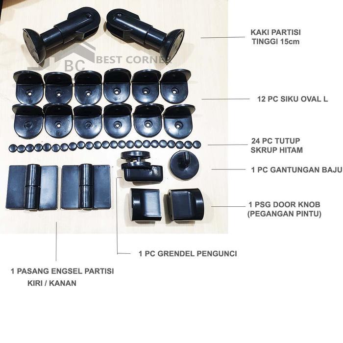 1 SET TOILET PARTISI / KAKI PARTISI / GRENDEL ENGSEL PARTISI TOILET
