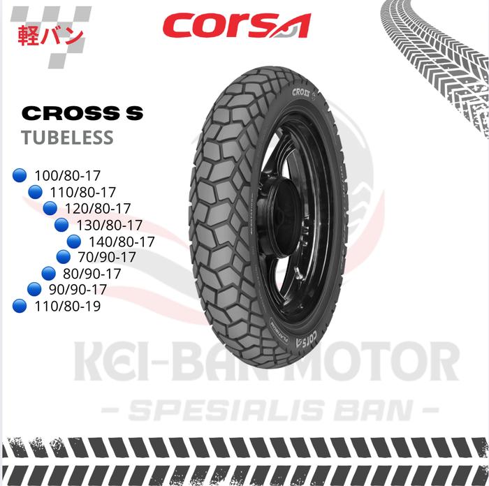 BAN MOTOR CORSA  CROSS S RING 17 70/90-17 80/90-17 90/90-17 100/80-17 110/80-17 120/80-17 130/80-17 