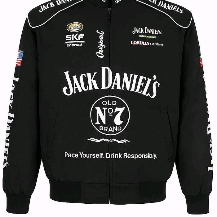 Jack Daniels Jaket Motor Sunmori Premium Vintage Hitam 2 Lapis Puring Zipper Kuat Nyaman Dewasa Vars