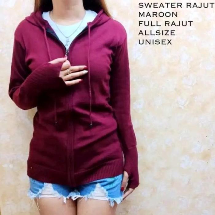 Jaket Sweater Hoodie Rajut Pria Wanita Distro  Terbaru / Sweter Wanita Terbaru / Sweter Cowok Cewek 