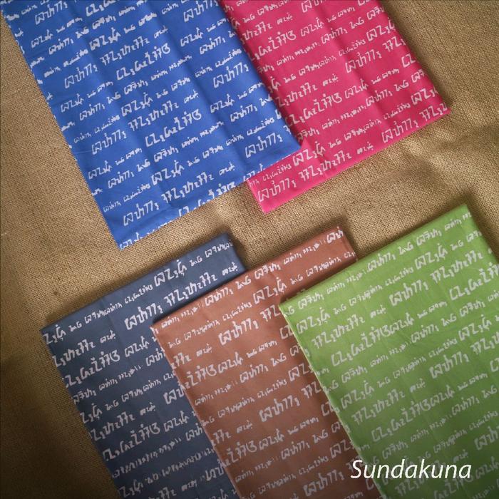 Batik Santoso Sundakuna - Kain Batik Cap Sewarna Aksara Sunda Khas Bandung