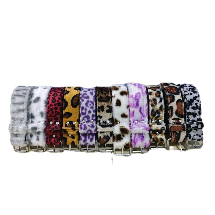 Gesper Skena Leopard Unisex Pria Wanita - Belt Leopard Putih Ungu Sabuk Hadiah ikat pinggang tali ma