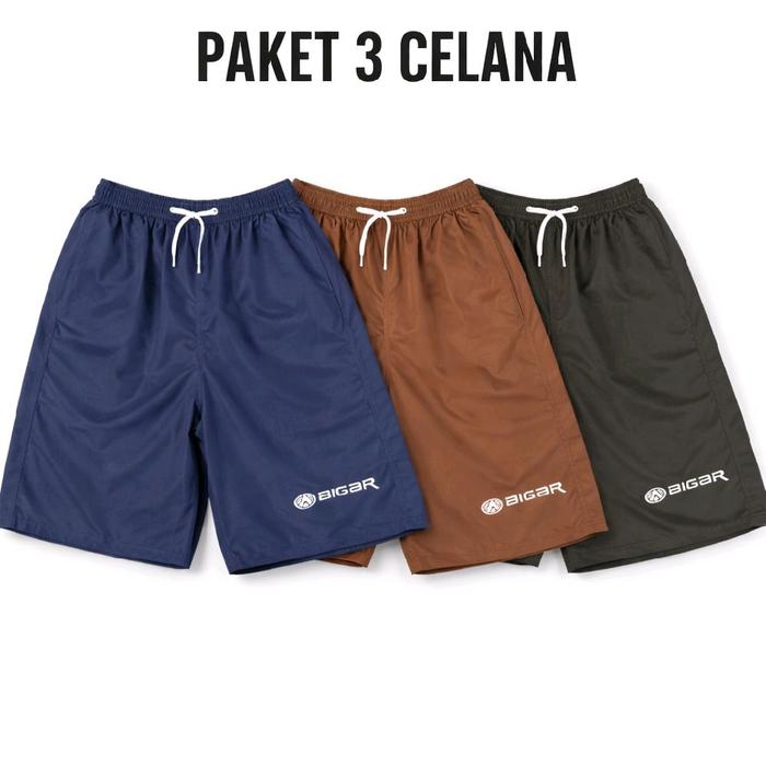 CELANA PENDEK KOLOR KANTONG RESLETING BOXER PRIA DAN WANITA KUALITAS PREMIUM JAHITAN BORDIR POLOS EI