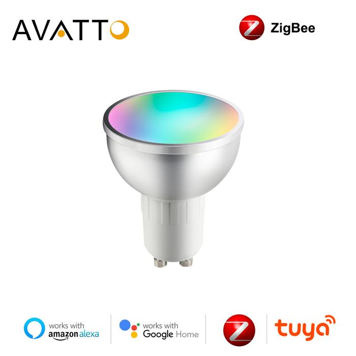 Fancyto Tuya Zigbee Gu10 Lampu Sorot LED Pintar, Lampu Pintar 5W RGB,