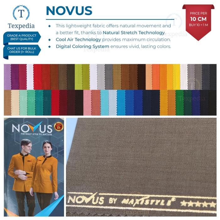 NOVUS (10 cm) by Maxistyle - Kain/Bahan Baju Muslim/Gamis Pria/Wanita  Celana  Setelan Jas  Blazer  