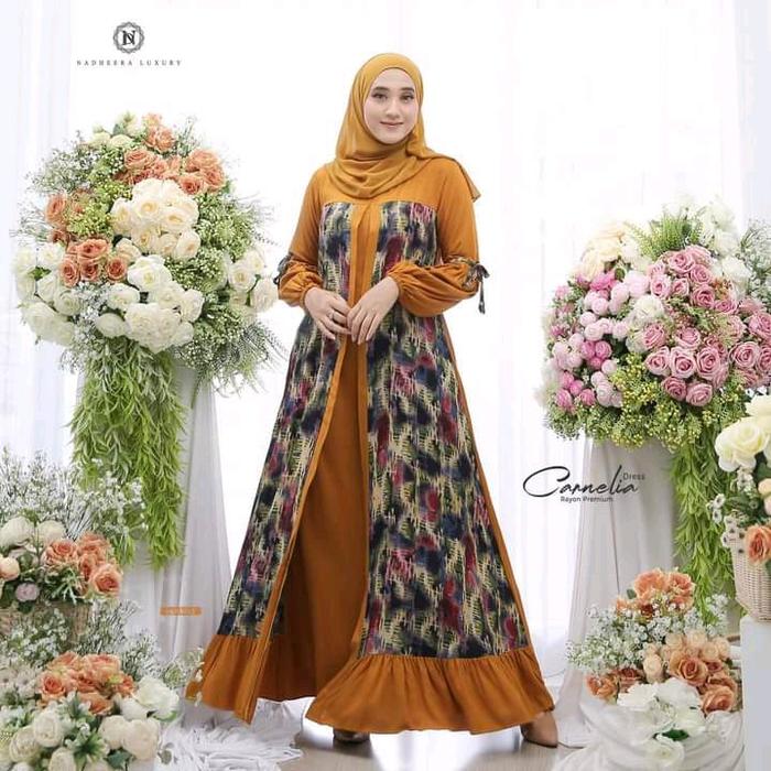 carnelia dress ori dari nadheera luxury dengan bahan premium