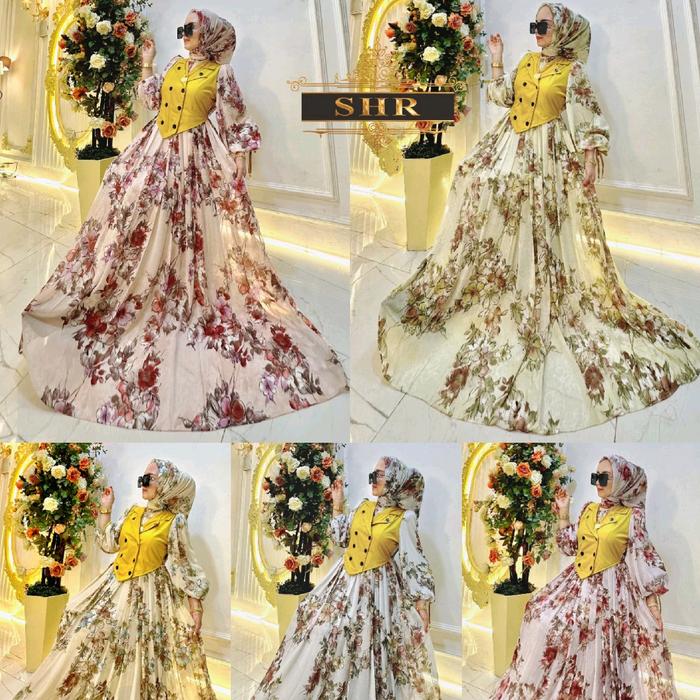 READY!! GAMIS ROMPI SET HIJAB ORI 100% SHR
