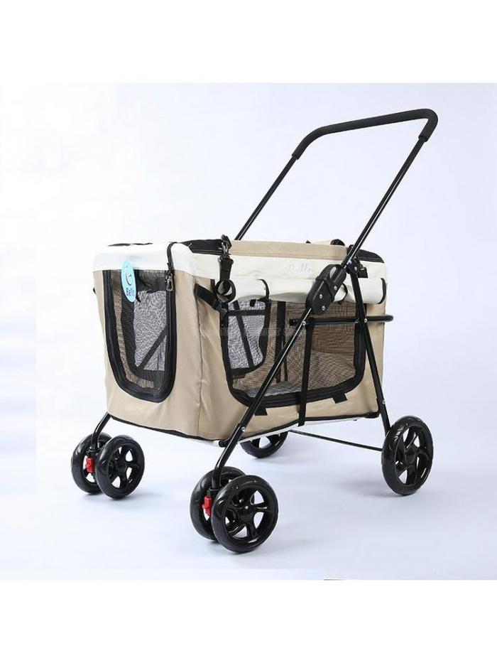 Pet stroller dog cat stroller outdoor car stroller light portable