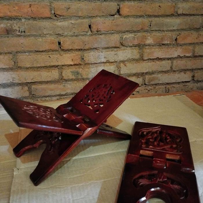 meja lipat baca Al Quran asli jepara bahan kayu pilihan
