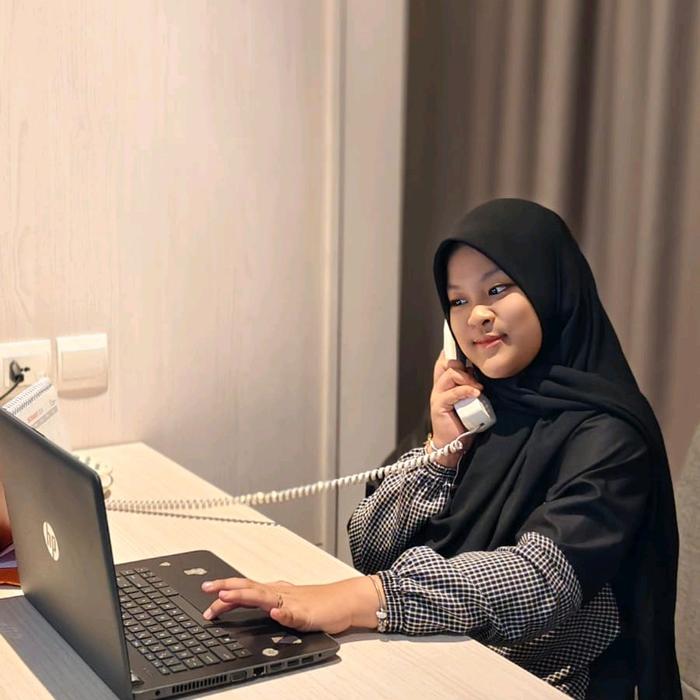 Gamis Zahra Abaya Kotak-Kotak Polos Katun Toyobo Busui Saku Dalam - Dress, Muslim, Remaja, Dewasa, B