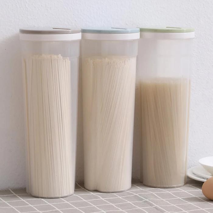 Dry Food Storage Box Transparent Spaghetti Food Containers Kitchen