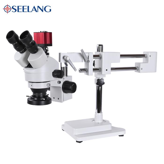 3.5-90X Continuous zoom Double Boom Stand Greater scope Trinocular