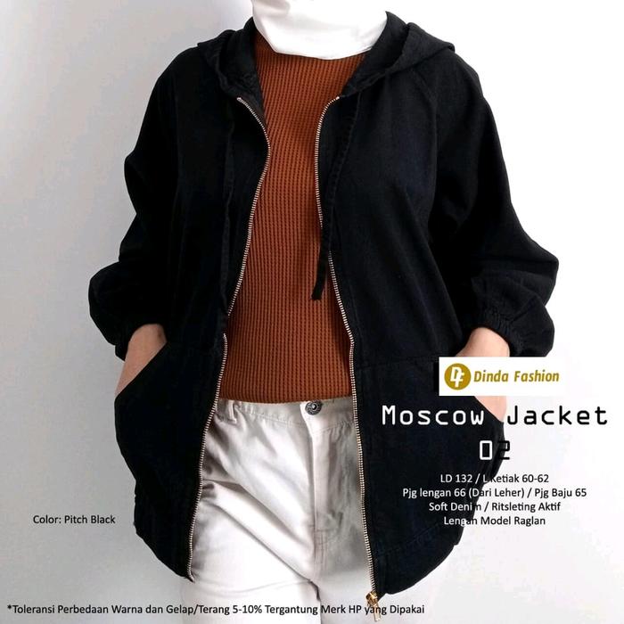 Outer Jacket Jeans Denim Wanita Bahan Halus Kode Moscow Jacket