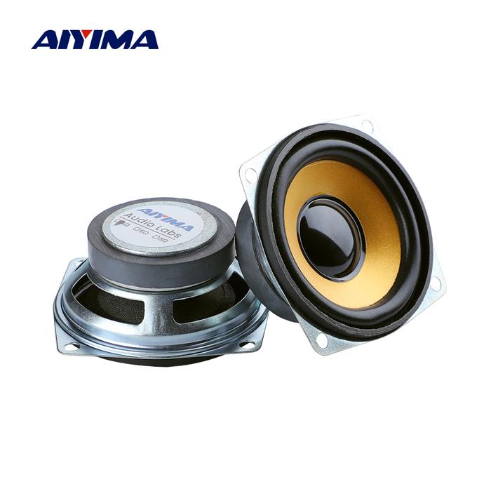 AIYIMA 2Pcs 2.5 Inch 4 Ohm 5W Full Range Audio Speaker 66MM Bluetooth
