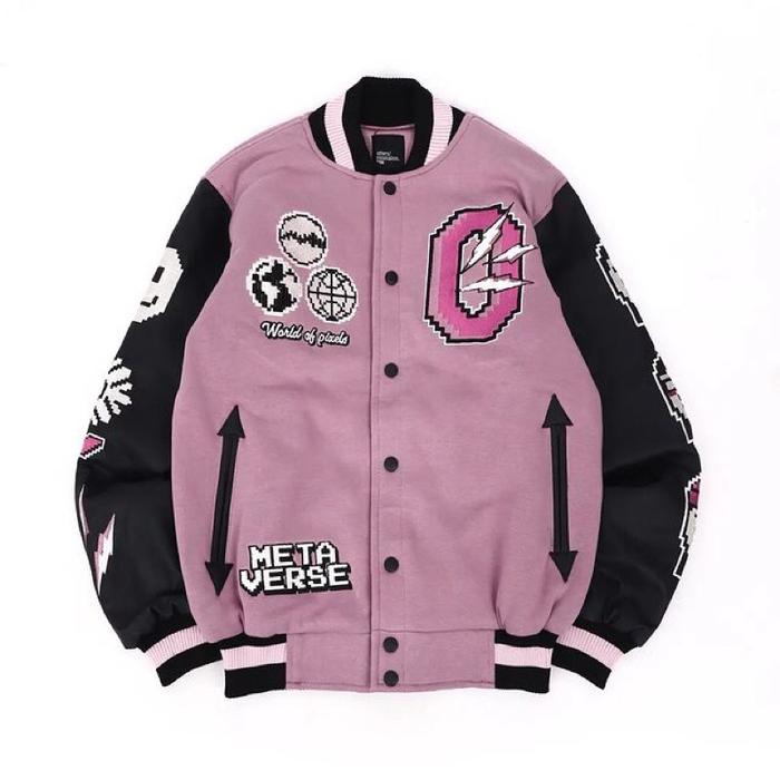 OTHERSBRANDS | VARSITY JACKET METAVERSE LAVENDER COLOUR